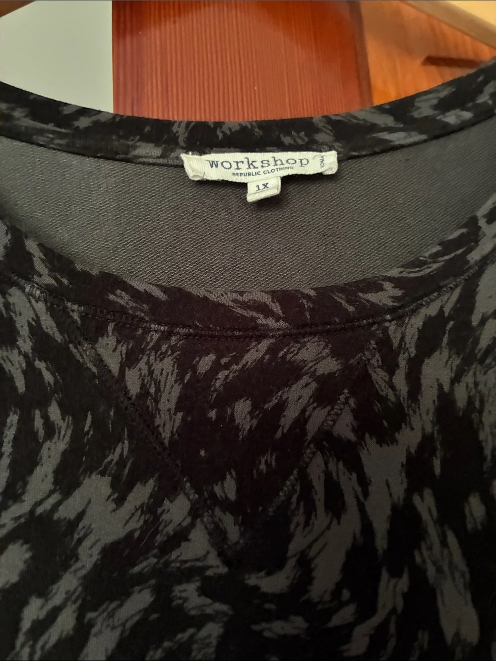 Workshop Republic Clothing Black & Charcoal Scoop Neck Sweater
